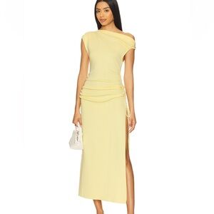 Midi lemon lioness dress